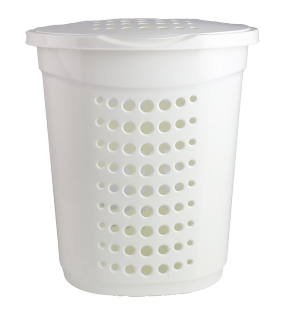 KOSZ NA PRANIE 60L 50X39X59CM BIAŁY VK122053
