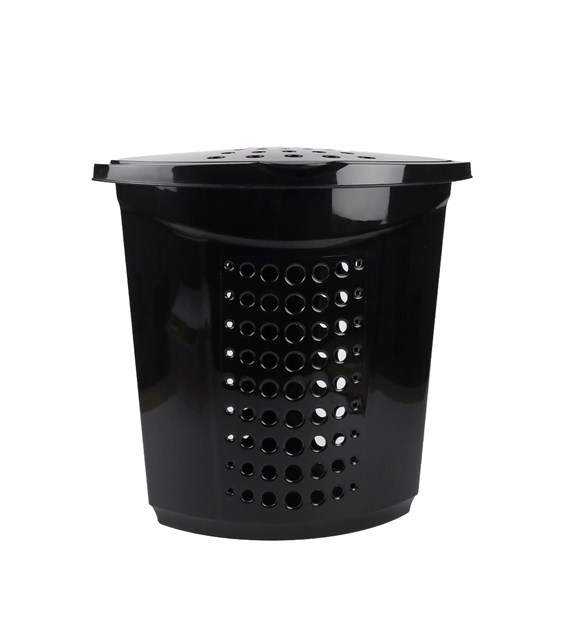 KOSZ NA PRANIE NAROŻNY 45L 40X40CM CZARNY VK122051