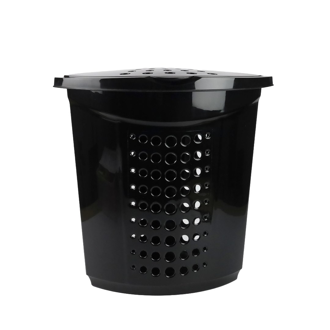 KOSZ NA PRANIE NAROŻNY 45L 40X40CM CZARNY VK122051