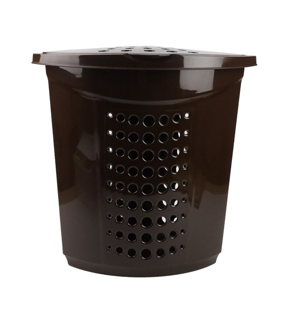 KOSZ NA PRANIE NAROŻNY 45L 40X40CM BRĄZ VK122051