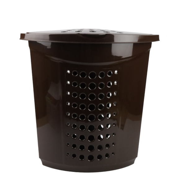 KOSZ NA PRANIE NAROŻNY 45L 40X40CM BRĄZ VK122051