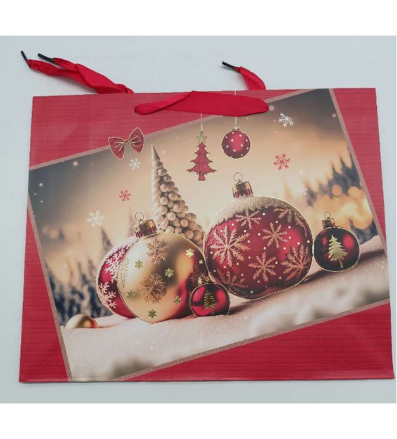 TORBA PREZENTOWA ŚWIĄTECZNA 23x18x9CM 25KB1168-1