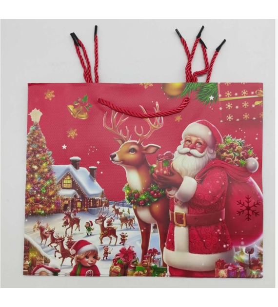 TORBA PREZENTOWA ŚWIĄTECZNA 23x18x9CM 25KB1169-1