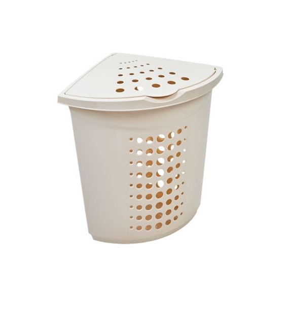 KOSZ NA PRANIE NAROŻNY 45L 40X40CM ECRU VK122051