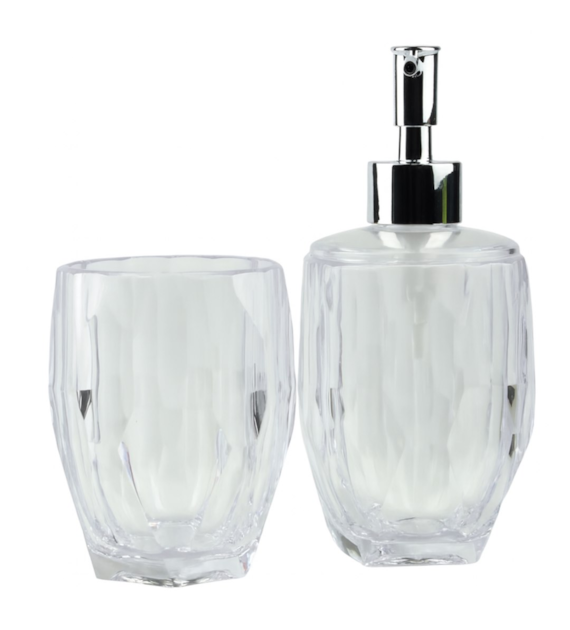 ZESTAW ŁAZIENKOWY DOZOWNIK+KUBEK AKRYL KH9614