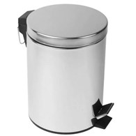 KOSZ NA ŚMIECI 10L METALOWY POŁYSK Z PEDAŁEM W5N