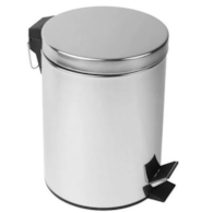 KOSZ NA ŚMIECI 10L METALOWY POŁYSK Z PEDAŁEM W5N