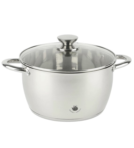 GARNEK STALOWY LEON 24CM 4,9L SILE2-2997