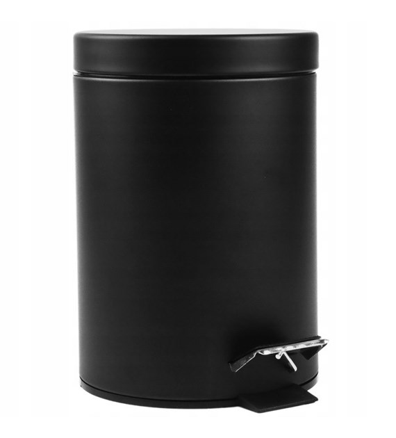KOSZ NA ŚMIECI 10L CZARNY Z PEDAŁEM W5N