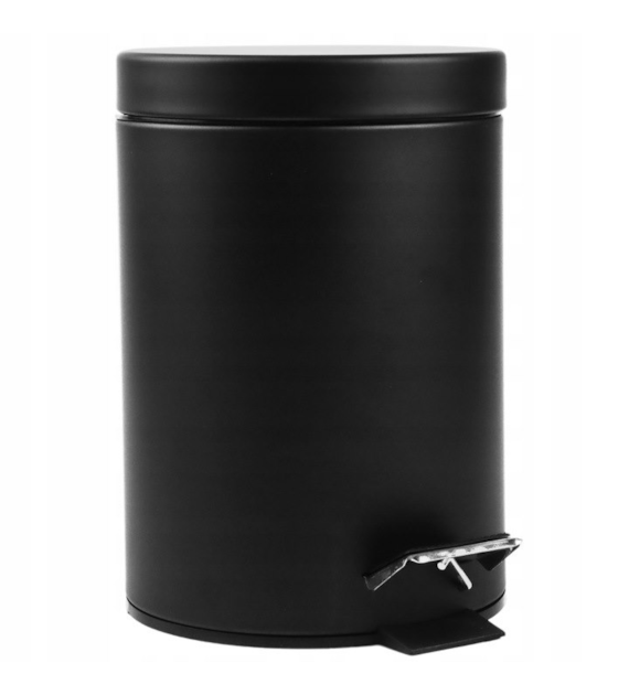 KOSZ NA ŚMIECI 10L CZARNY Z PEDAŁEM W5N