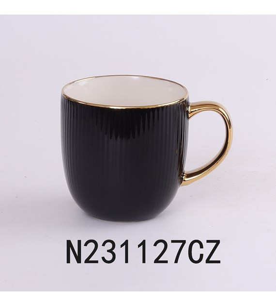 KUBEK PORCELANOWY 400ML CZARNY N231127CZ