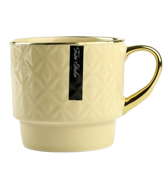 KUBEK PORCELANOWY 340ML BEŻOWY  N241401B