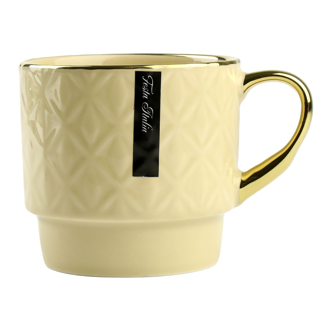 KUBEK PORCELANOWY 340ML BEŻOWY  N241401B