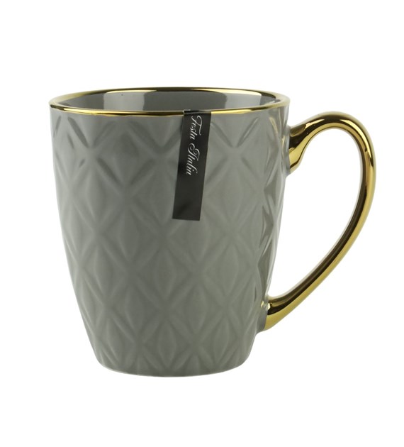 KUBEK PORCELANOWY 360ML SZARY N241402SZ