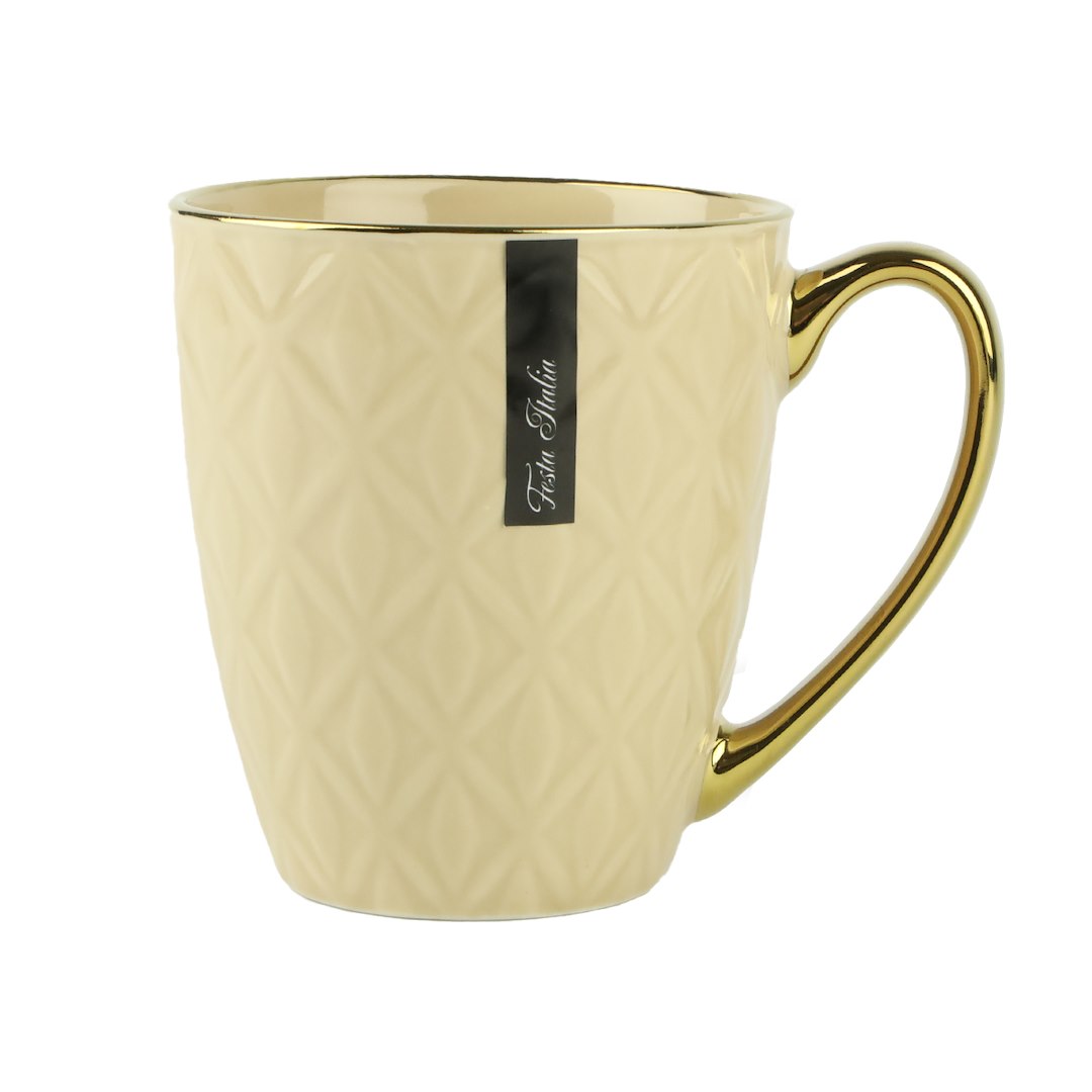 KUBEK PORCELANOWY 360ML BEŻOWY N241402B