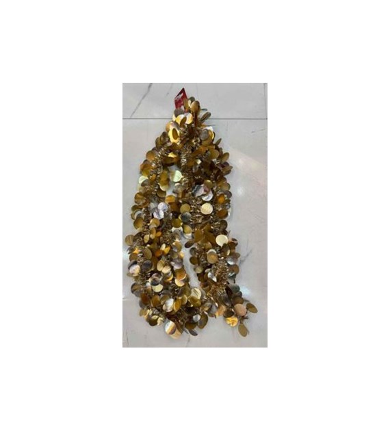 ŁAŃCUCH CHOINKOWY ZŁOTY 8CM DŁ. 2M 25KC920