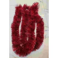 ŁAŃCUCH CHOINKOWY CZERWONY 9CM DŁ. 2M 25KC921