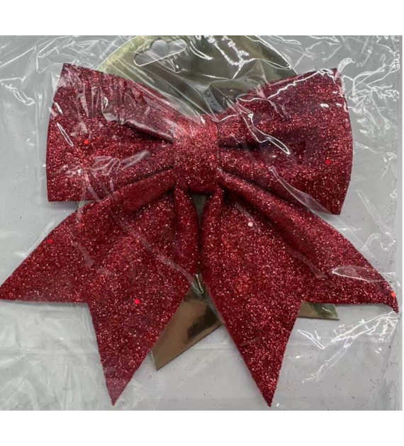 KOKARDA ŚWIĄTECZNA CZERWONA 18CM 25KC818