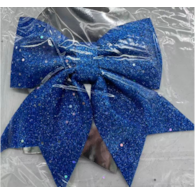 KOKARDA ŚWIĄTECZNA NIEBIESKA 18CM 25KC818