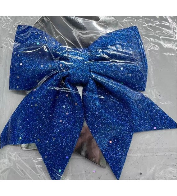 KOKARDA ŚWIĄTECZNA NIEBIESKA 18CM 25KC818