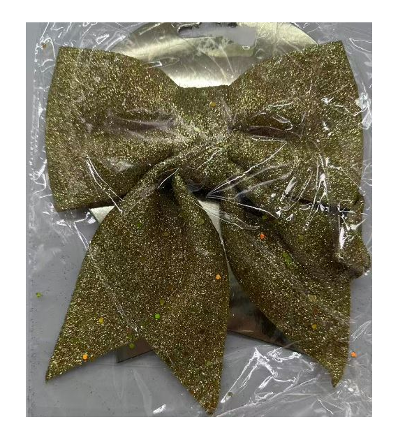 KOKARDA ŚWIĄTECZNA ZŁOTA 18CM 25KC818