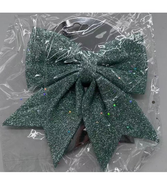 KOKARDA ŚWIĄTECZNA ZIELONA 18CM 25KC818