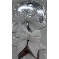 KPL 2SZT KOKARDA ŚWIĄTECZNA 15CM BIAŁA 25KC819