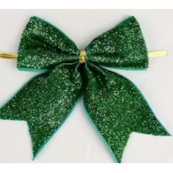 KPL 2SZT KOKARDA ŚWIĄTECZNA 15CM ZIELONA 25KC819
