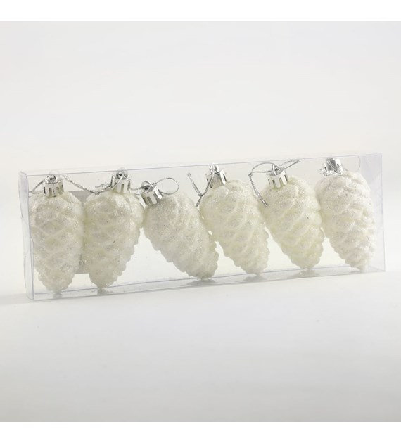 KPL BOMBEK SZYSZKI BIAŁE 6 SZT 6CM 25KC830