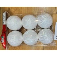 KPL BIAŁYCH BOMBEK 6SZT 5CM 25KC832