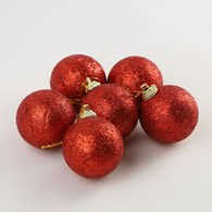 KPL CZERWONYCH BOMBEK 6SZT 5CM 25KC833