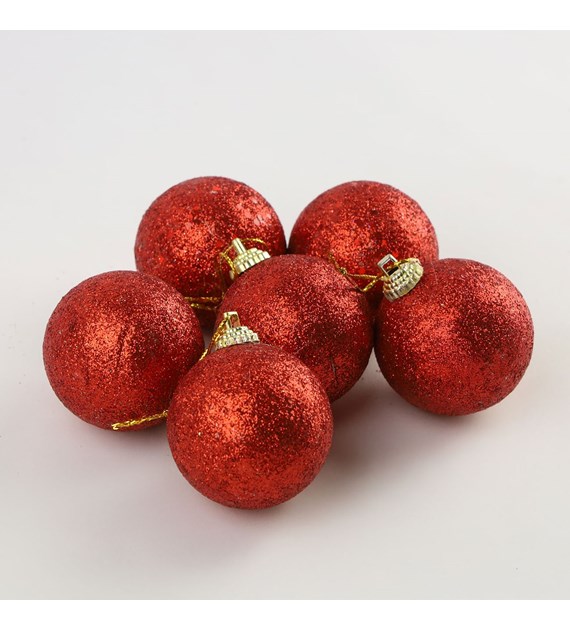 KPL CZERWONYCH BOMBEK 6SZT 5CM 25KC833