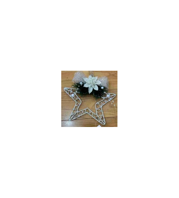 OZDOBA CHOINKOWA BIAŁA GWIAZDA 15CM 25KC862