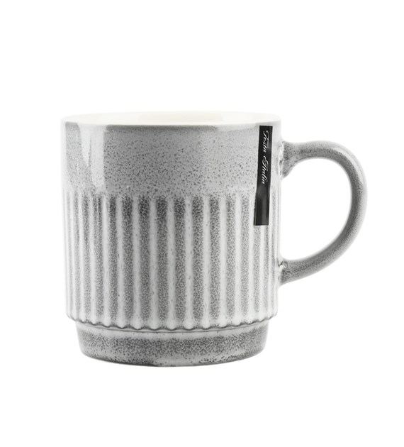 KUBEK PORCELANOWY 440MLCIEMNY SZARY N241629SZ