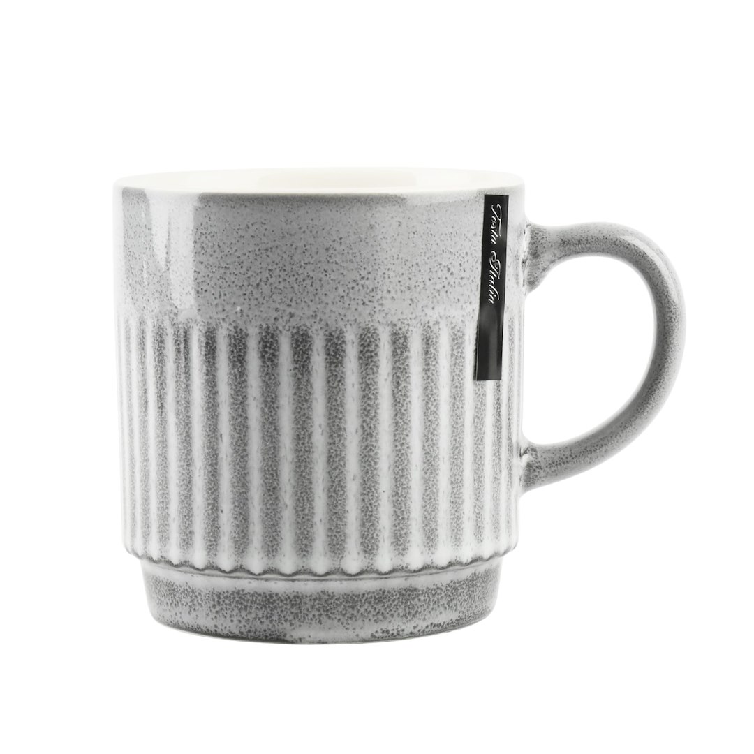 KUBEK PORCELANOWY 440MLCIEMNY SZARY N241629SZ