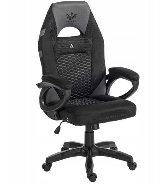 FOTEL GRACZA VESPER SZARY 5623