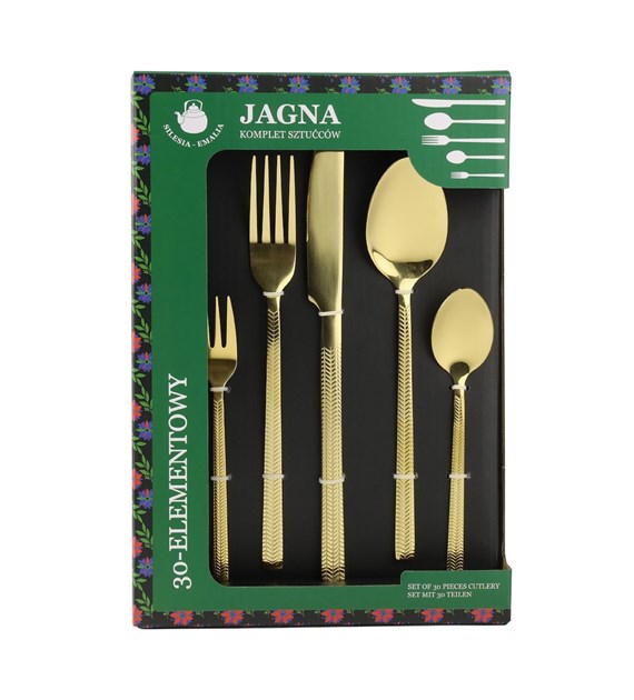 KPL. SZTUĆCY 30SZT JAGNA ZŁOTA SILE6056