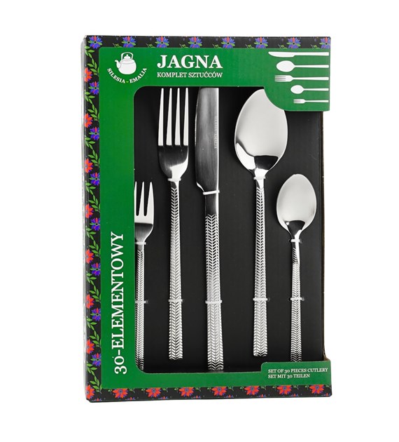 KPL. SZTUĆCY 30SZT JAGNA SREBRNE SILE6063