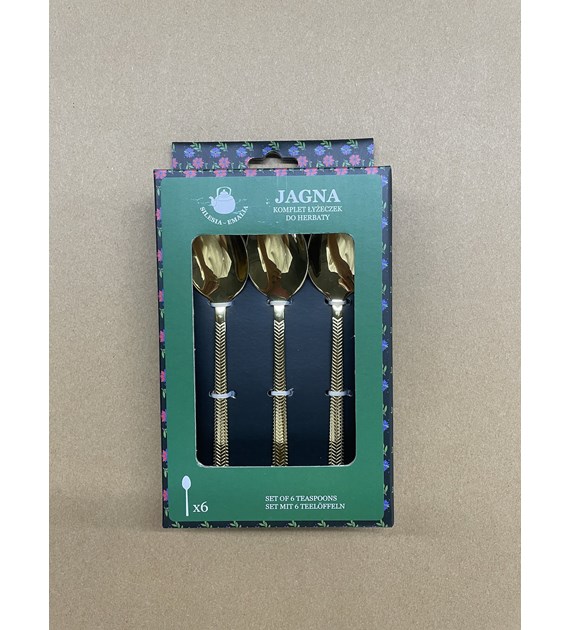 KPL.ŁYŻECZEK DO HERBATY JAGNA 6SZT ZŁOTE SILE6179