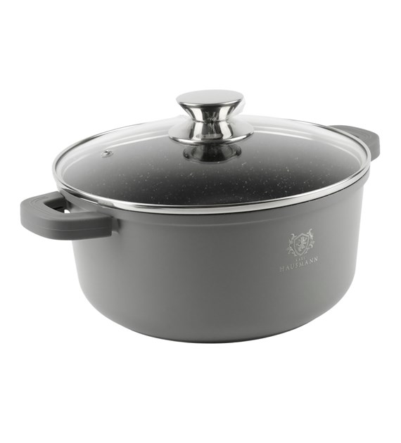 ALUMINIOWY GARNEK Z/P GRANT 4,5L 24CM SZARY KH9