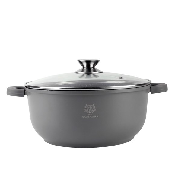 ALUMINIOWY GARNEK Z/P GRANT 6,5L 28CM SZARY KH10