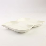 PÓŁMISEK PORCELANOWY PODWÓNY 28X17CM ZD9986