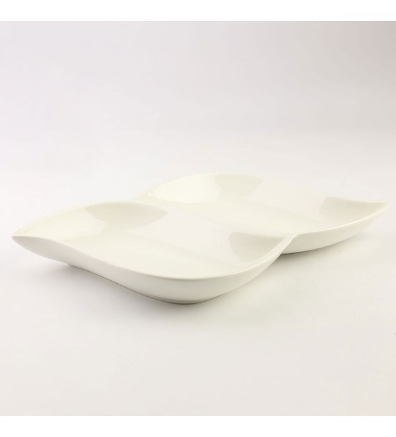 PÓŁMISEK PORCELANOWY PODWÓNY 28X17CM ZD9986