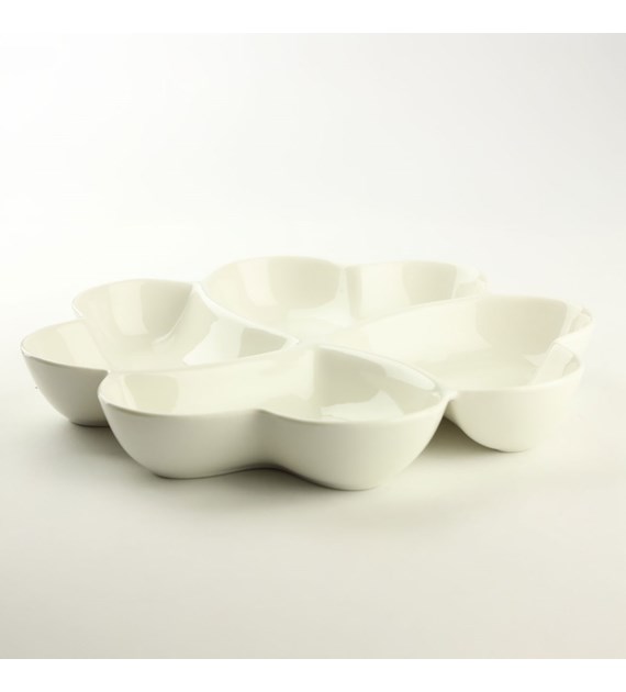 PÓŁMISEK PORCELANOWY CZTERODZIELNY 24CM ZD20202