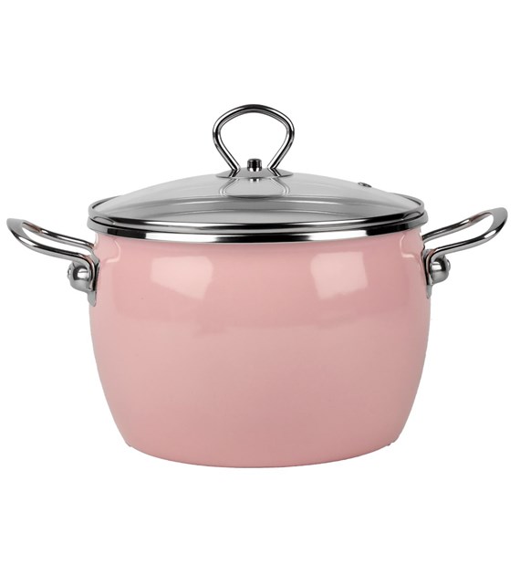 GARNEK EMALIOWANY RÓŻOWY MARYNA 20CM 4L TT-QX20