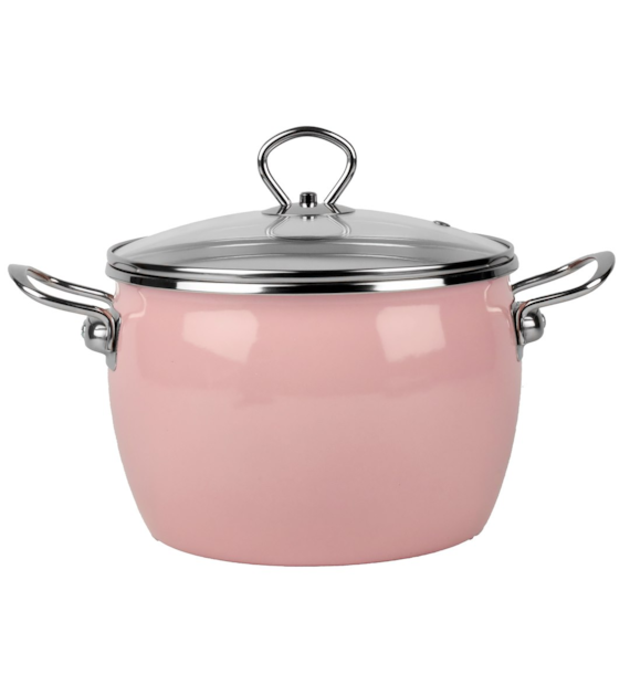 GARNEK EMALIOWANY RÓŻOWY MARYNA 20CM 4L TT-QX20