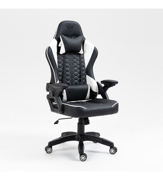 FOTEL GRACZA KRAKEN FEYTON BIAŁY SKÓRA 5926