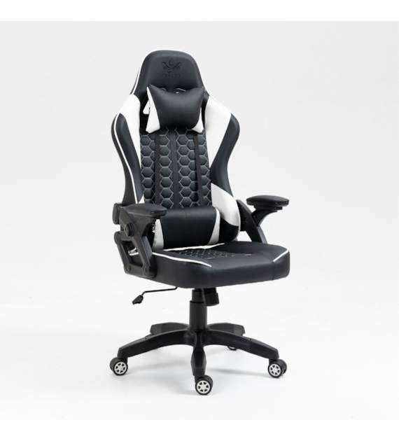 FOTEL GRACZA KRAKEN FEYTON BIAŁY SKÓRA 5926