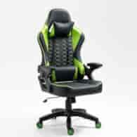 FOTEL GRACZA KRAKEN FEYTON ZIELONY SKÓRA 5926