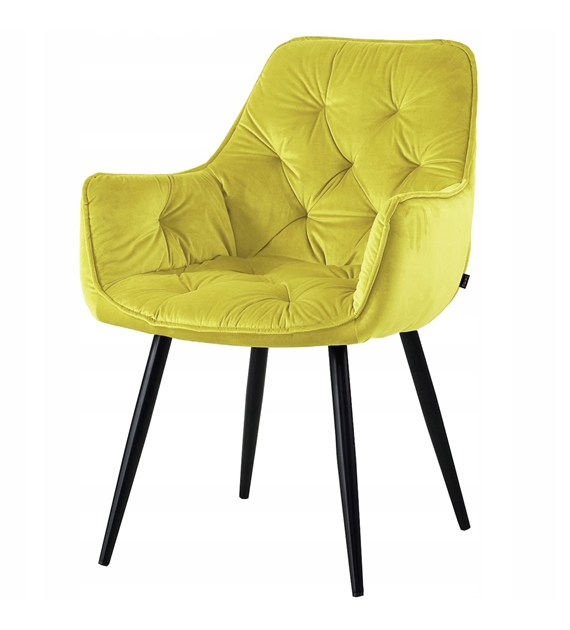 FOTEL TAPICEROWANY PRINCE ZÓŁTY HK-521